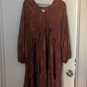 Seven7 Rust Floral Dress